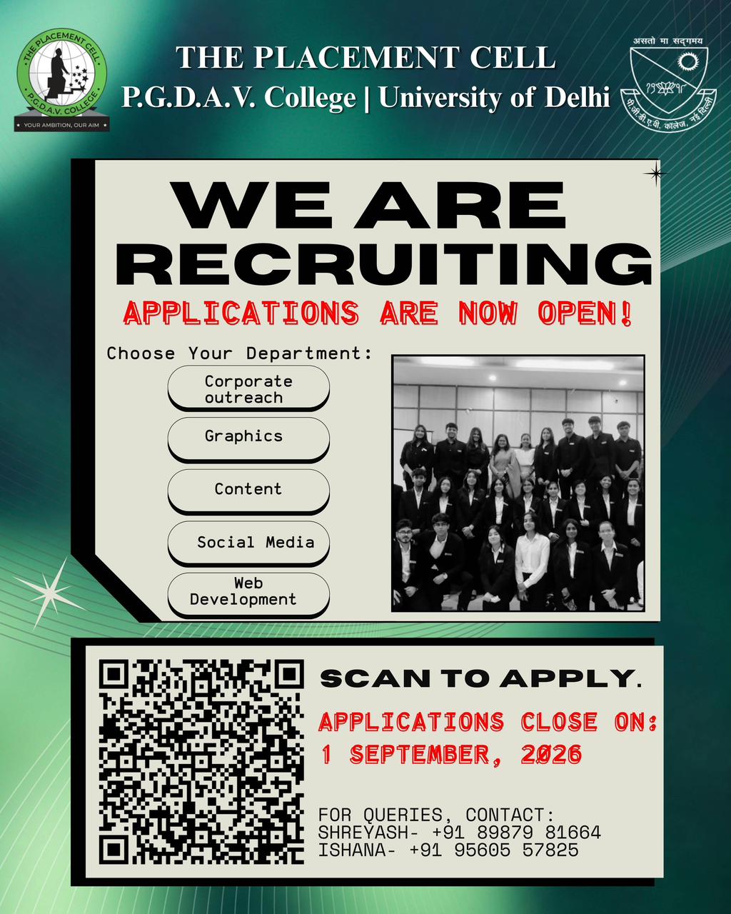 The Placement Cell Recruitment - Applications Open